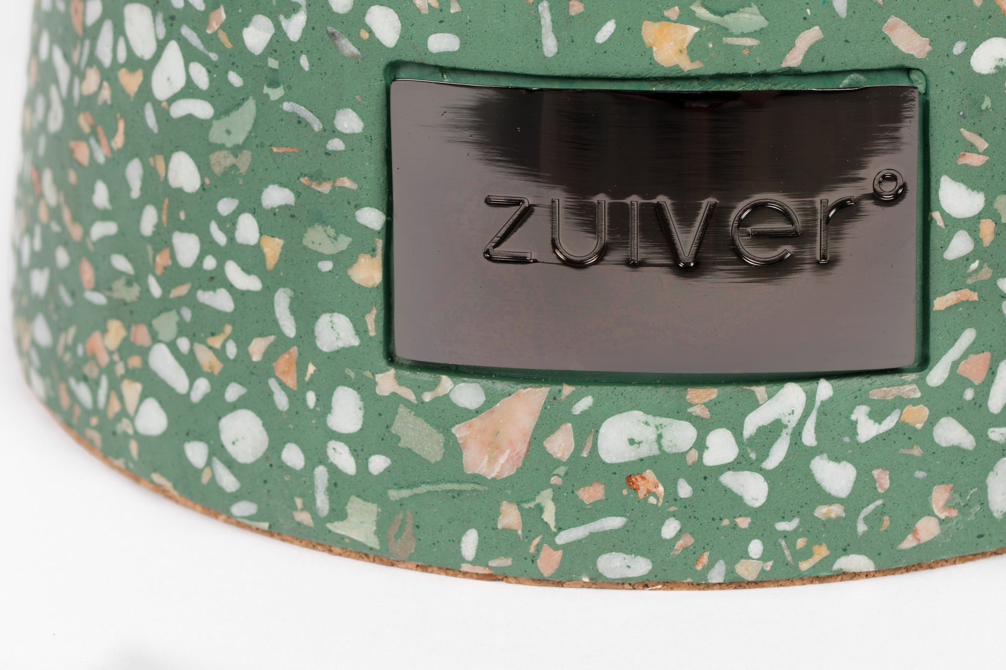 Zuiver Victoria Green Terrazzo Round Side Table